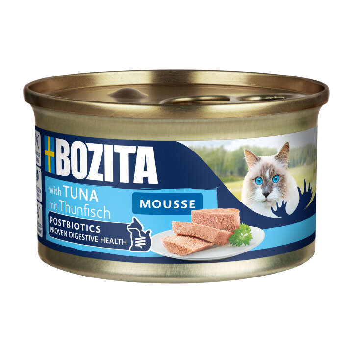 BOZITA Katzen-Nassfutter Mousse mit MSC-Thunfisch